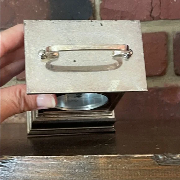 Elegant Silver Mantel Clock